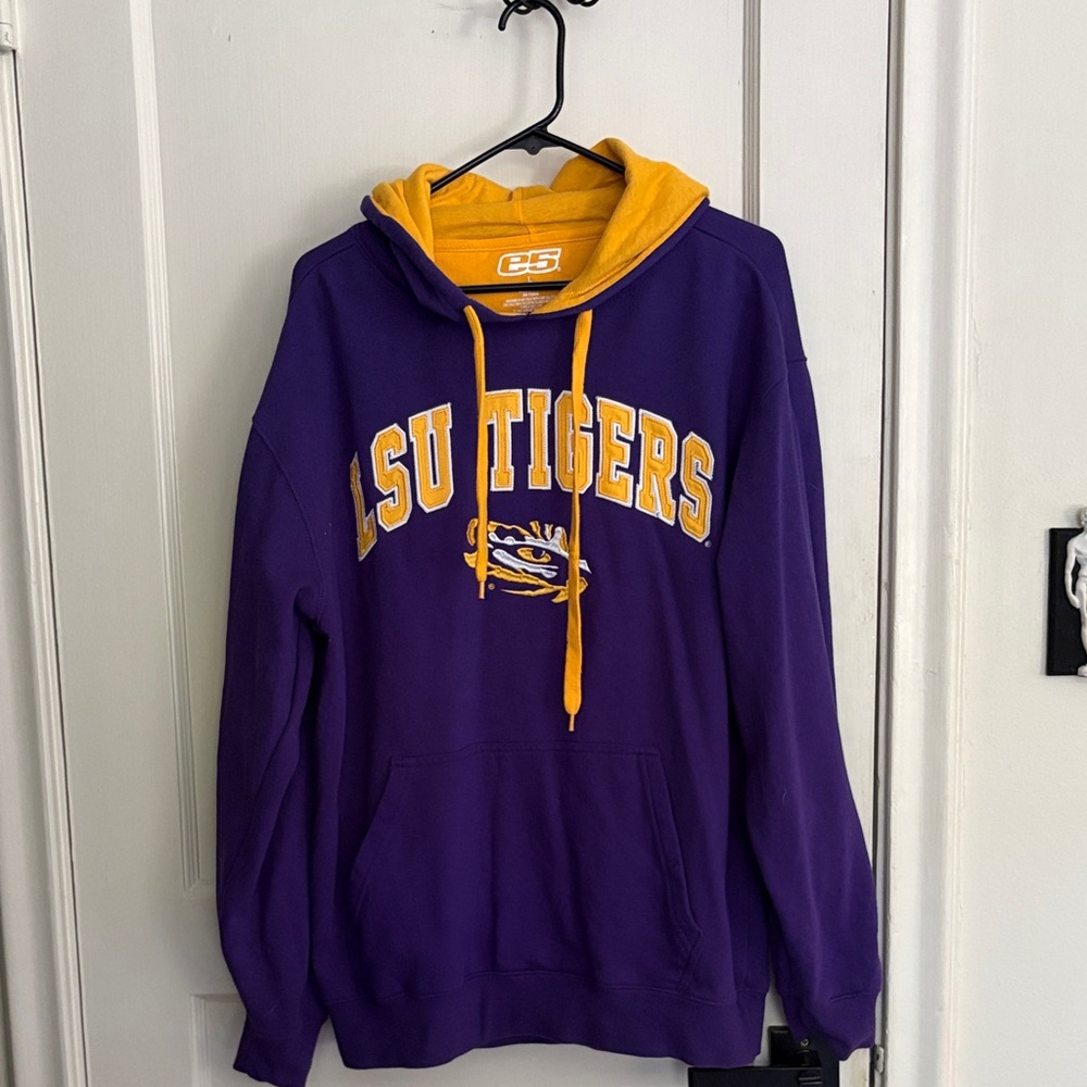 Men's Purple and Gold Crewneck Sweater